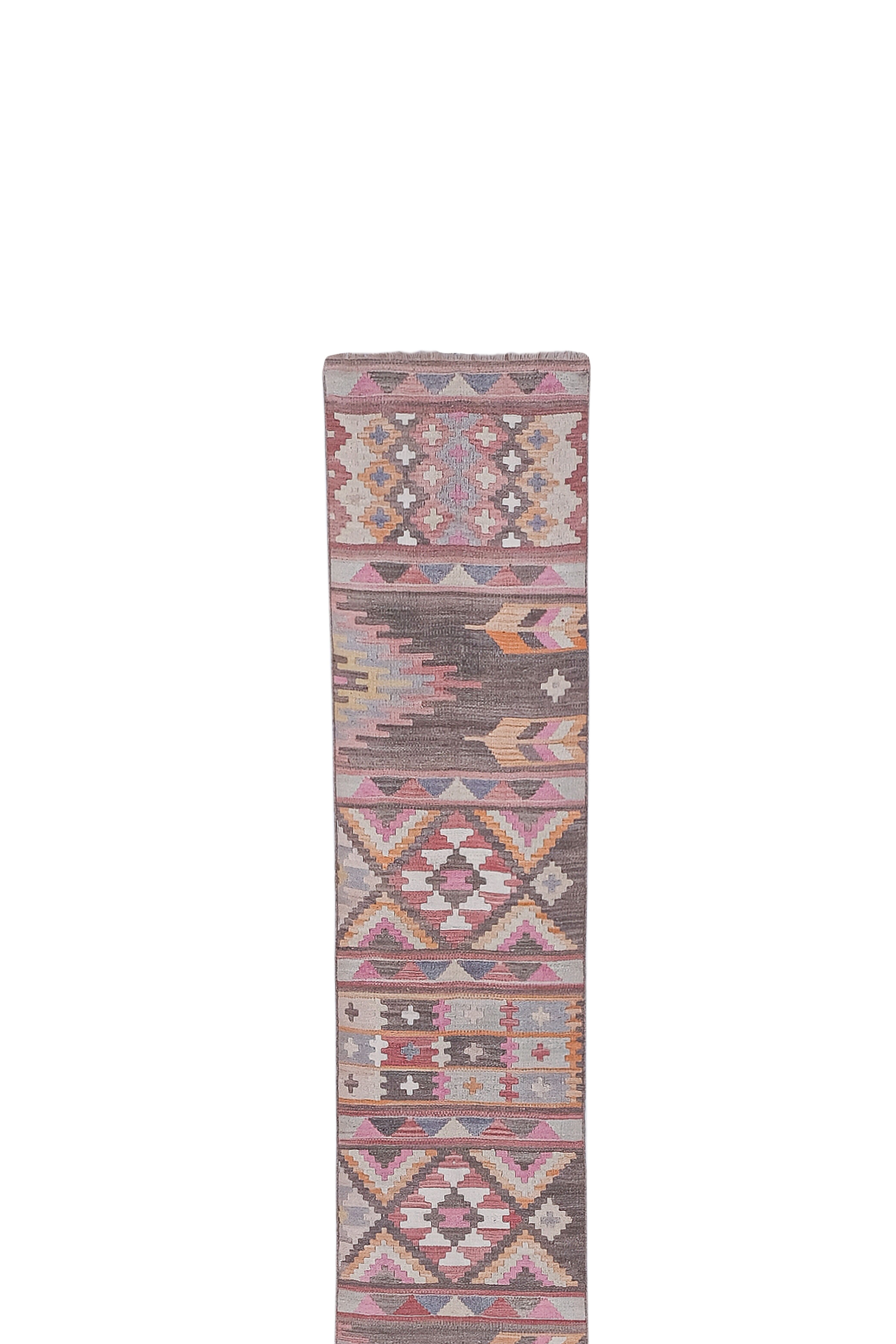 Vintage Turkish rug from Oushak, handwoven 70x710 cm