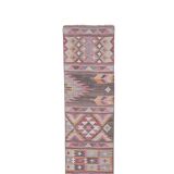 Vintage Turkish rug from Oushak, handwoven 70x710 cm