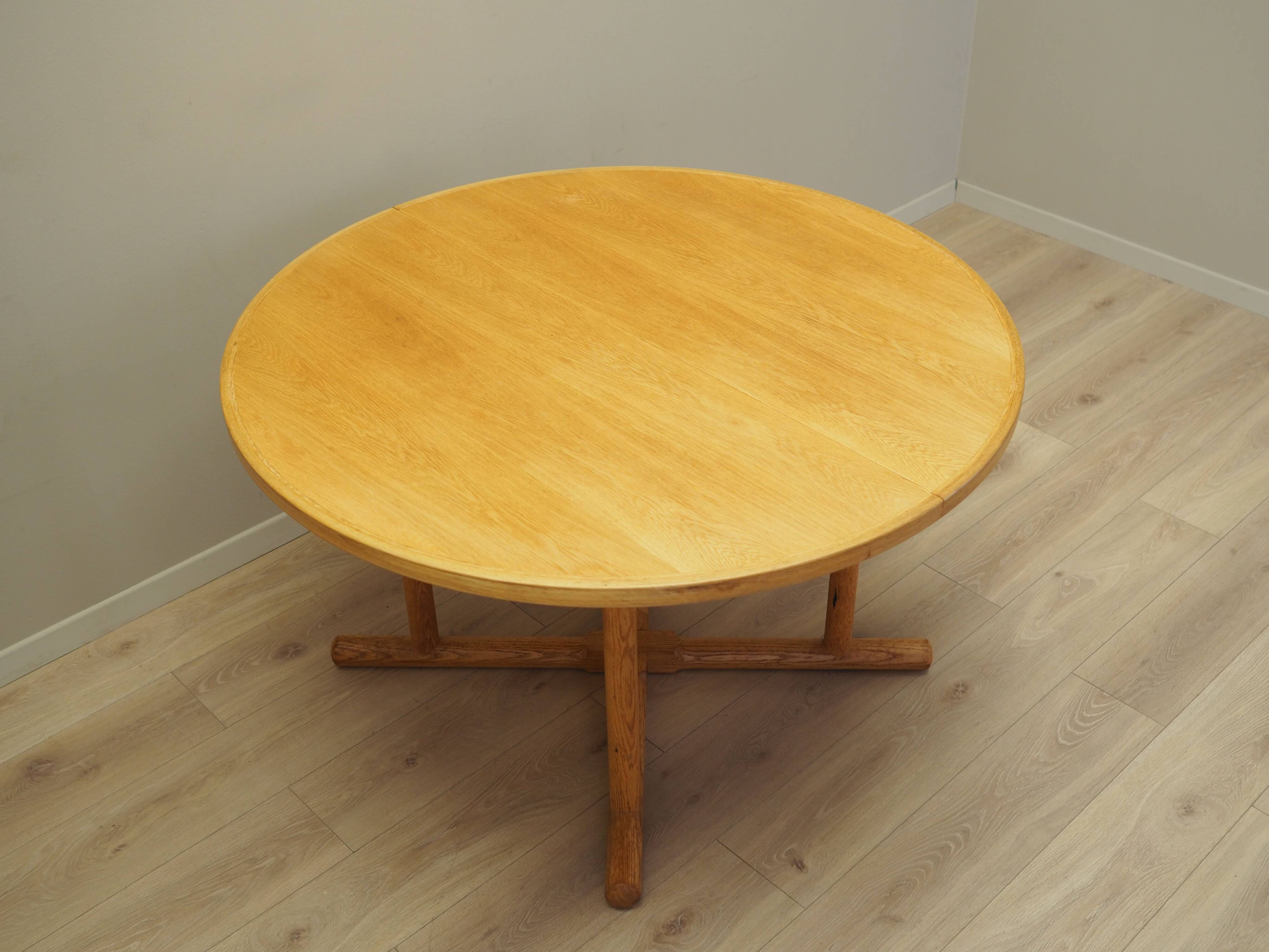Ash round table, Danish design, 1960s, production: Denmark