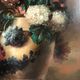Tom Crowell, United Kingdom XXth, oil on panel "bouquet of flowers on entablature"