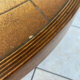 Round oval ceramic coffee table by Barrois Vallauris, 1960, herbarium model