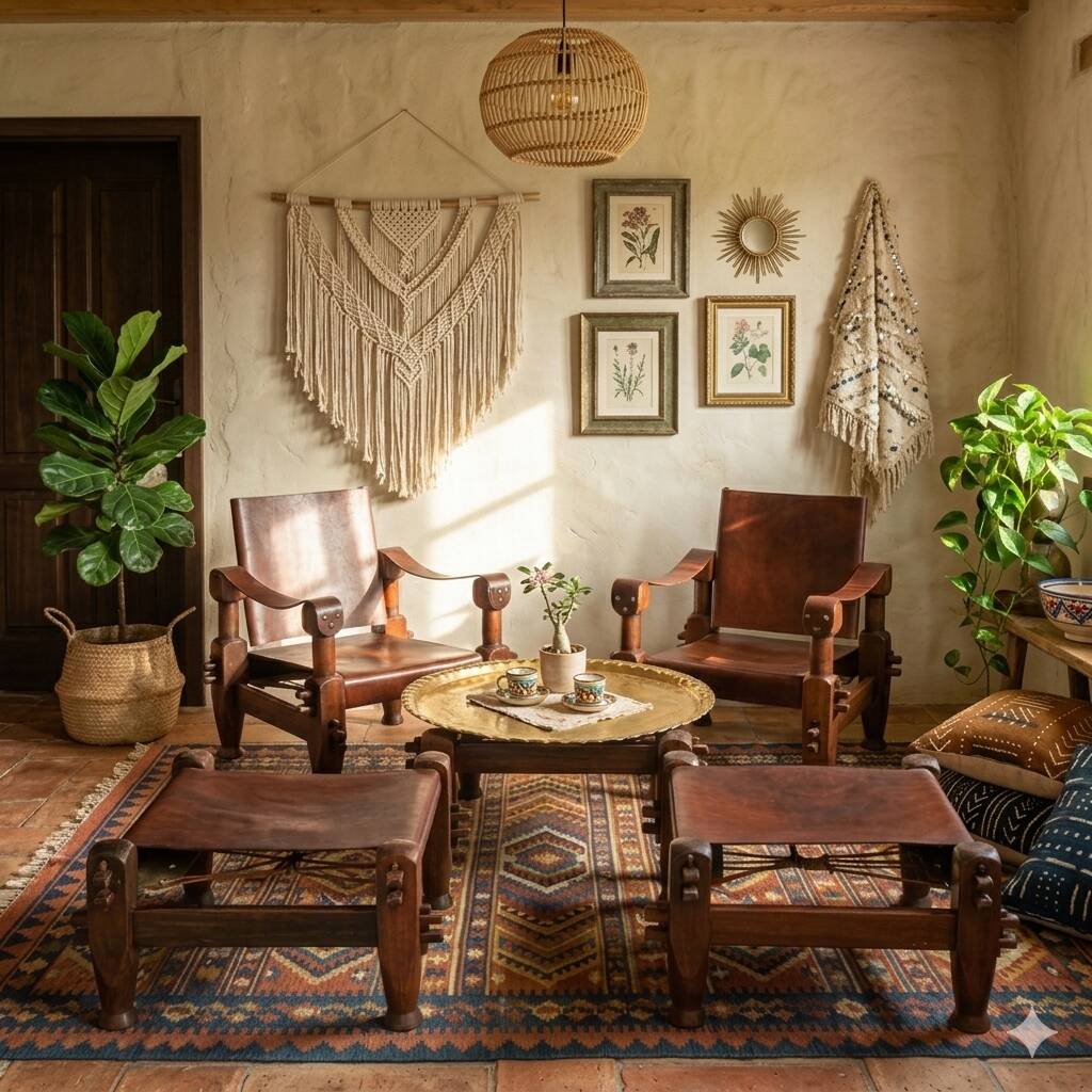 Vintage Safari living room set, 1960s