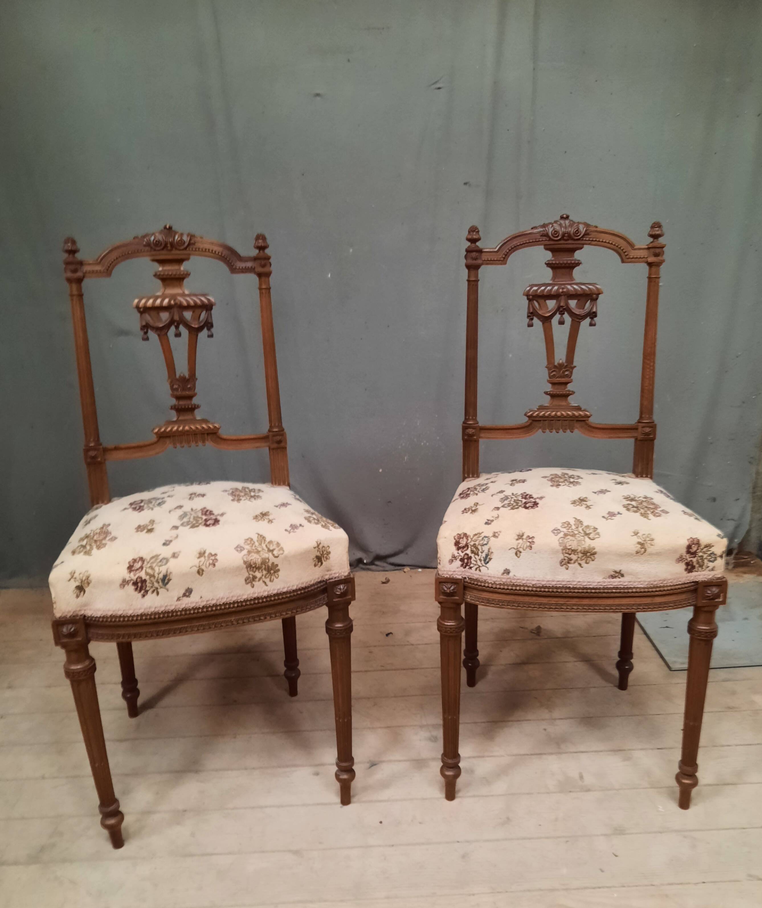 Pair of finely carved chairs