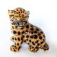 Porcelain Leopard Figurine | Ronzan Italy | 1960s