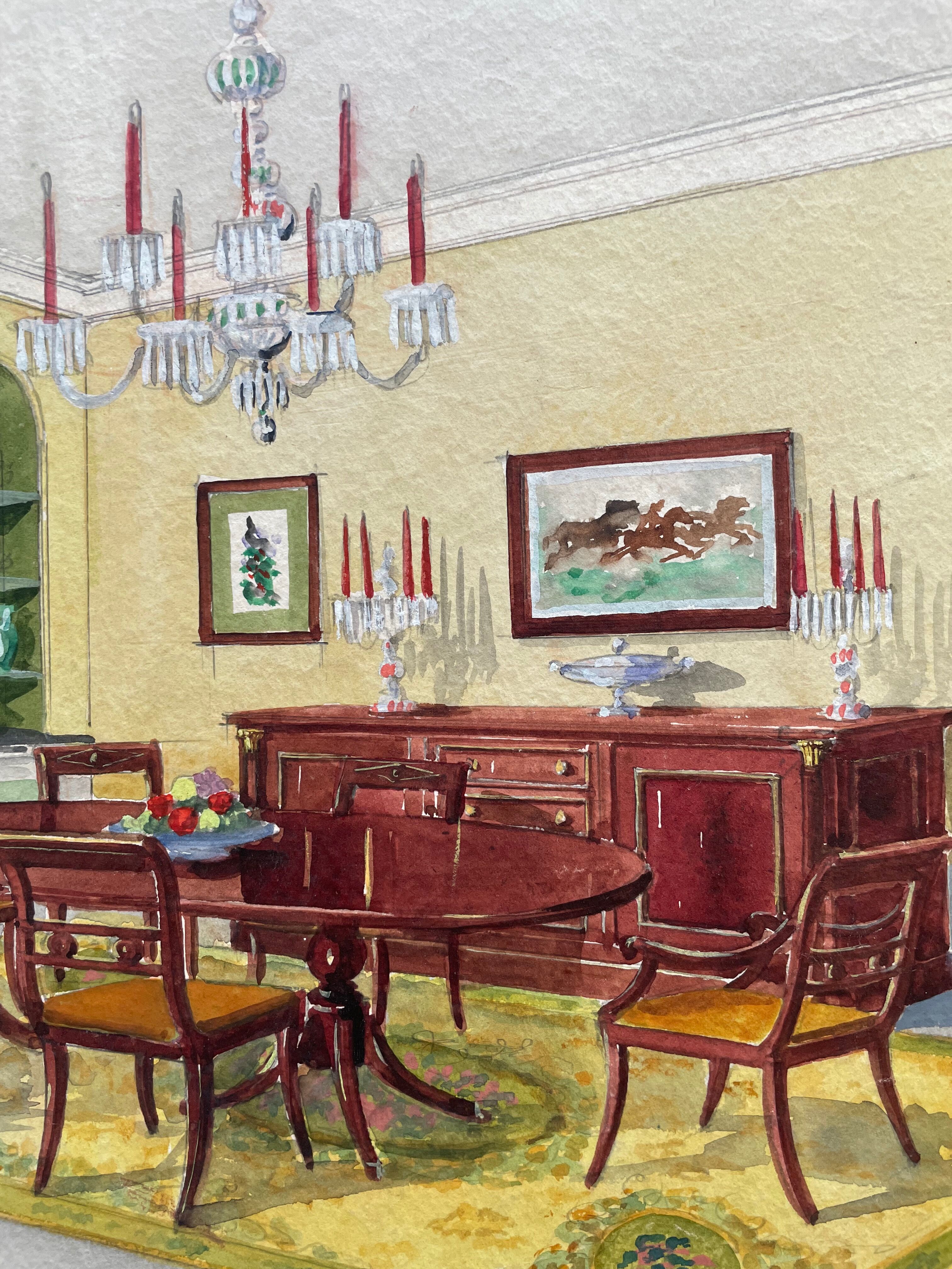 Painting decorative art interior architecture 30-50s