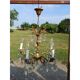 19th century bronze chandelier with tassels