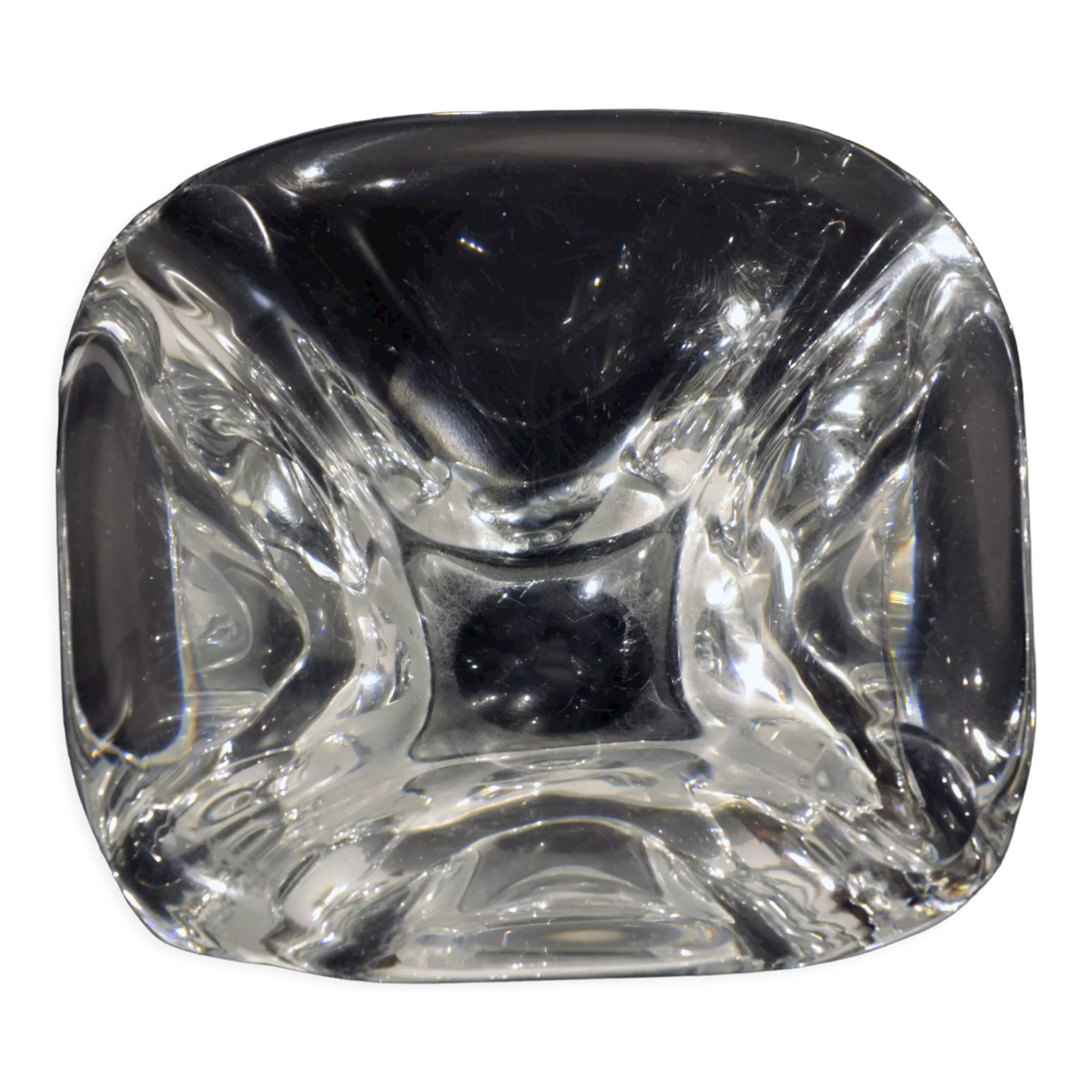 Val St Lambert crystal ashtray