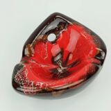 French mid century vintage ceramic bowl vallauris drip glaze organic shape