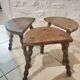 Set 3 tabourets de traite tripodes