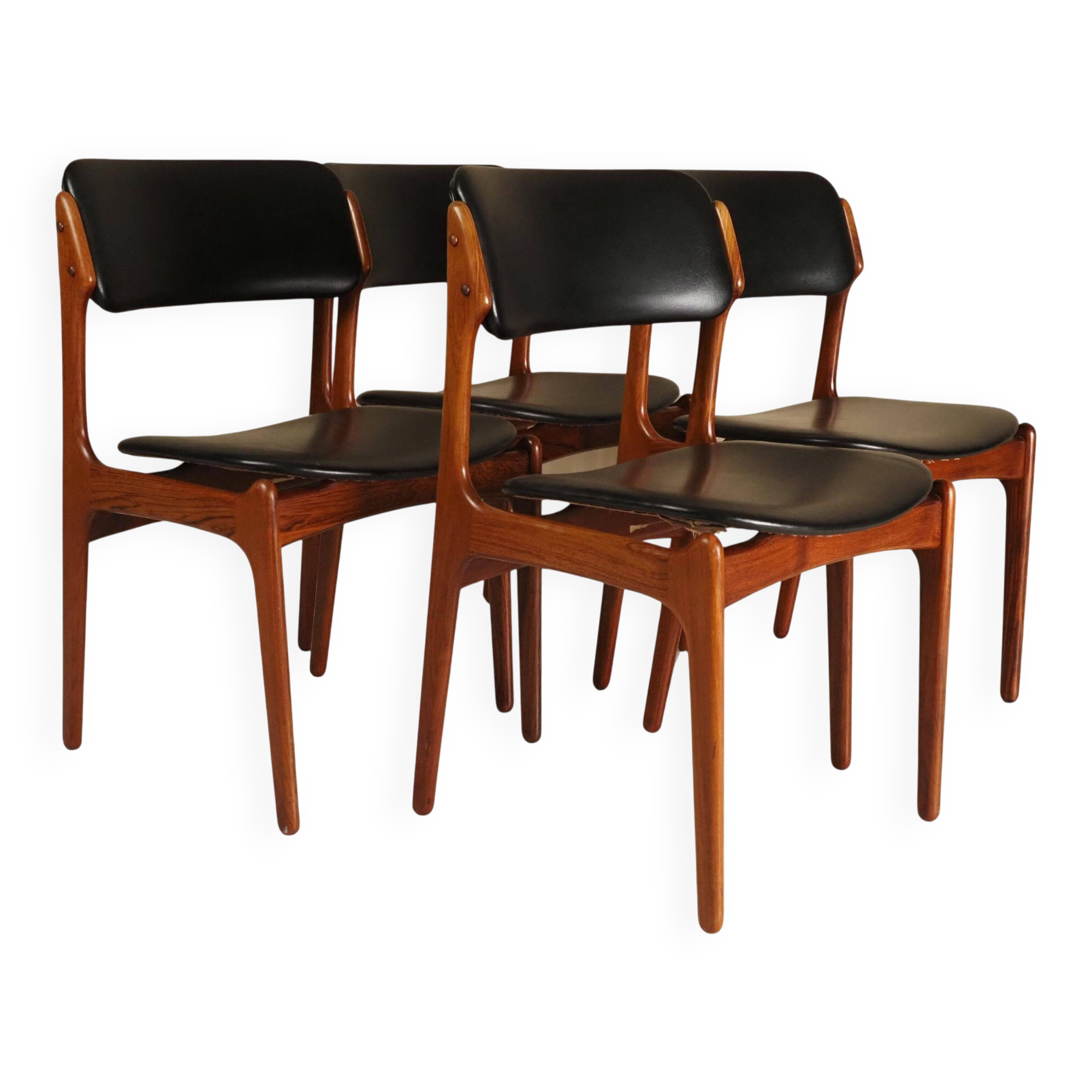 Model 49 dining chairs by Erik Buck for OD Møbler, 1960s