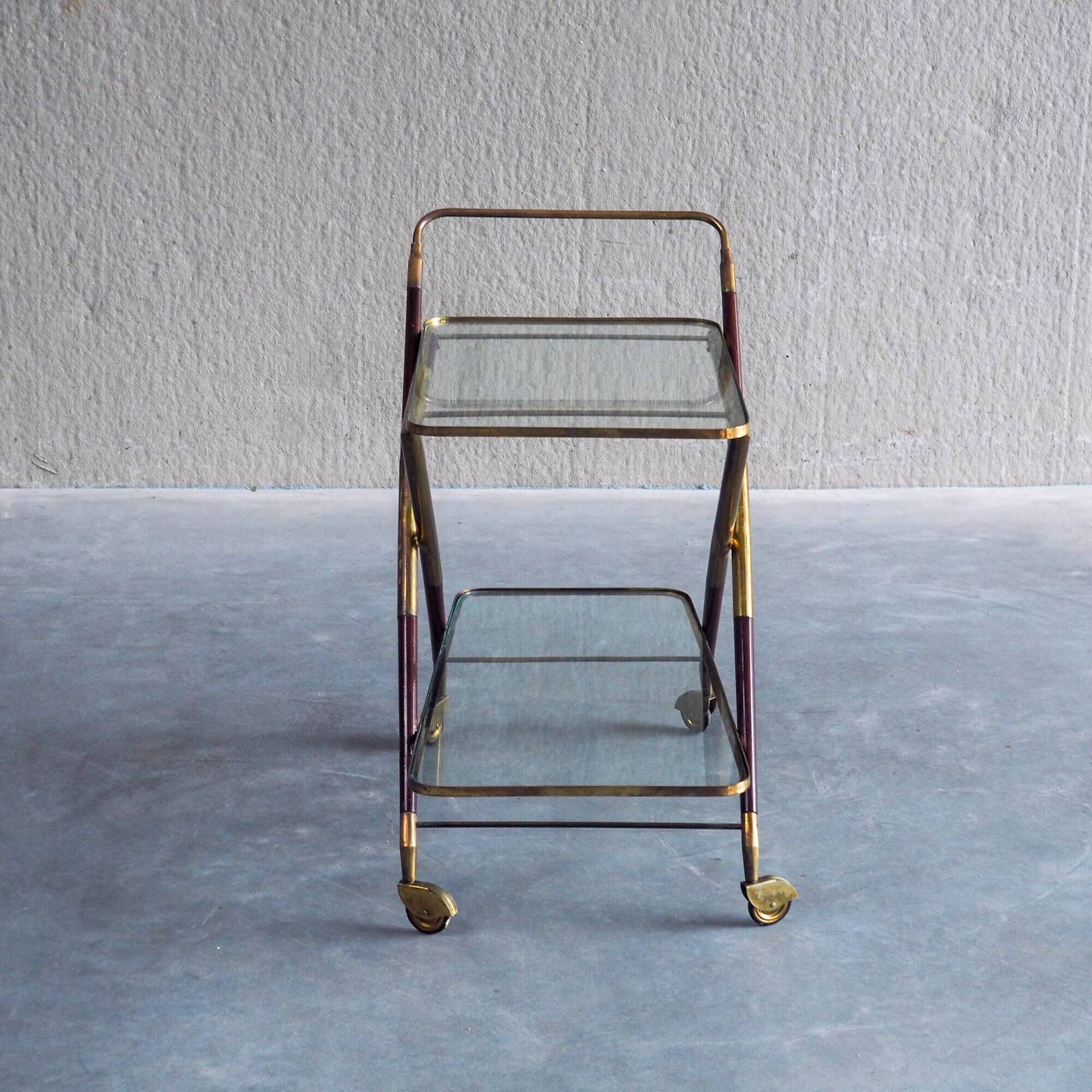 1950s Italian Bar Trolley, Attributed to Cesare Lacca