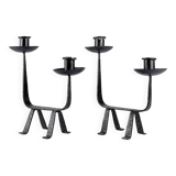Pair of Wrought Iron Candleholders, 1950s