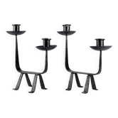 Pair of Wrought Iron Candleholders, 1950s