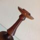 Pair of raw wood candlesticks