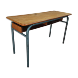 Hitler style 1960 double school desk with locker