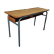 Hitler style 1960 double school desk with locker