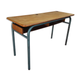 Hitler style 1960 double school desk with locker