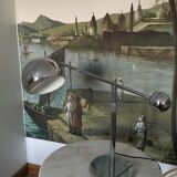 Desk pendulum 1970 vintage lamp