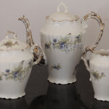 Tea set - 1930s Limoges porcelain - Signed Limoges