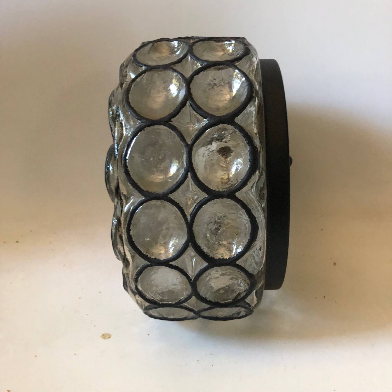 Vintage glass wall lamp from Limburg / Germany, 60's