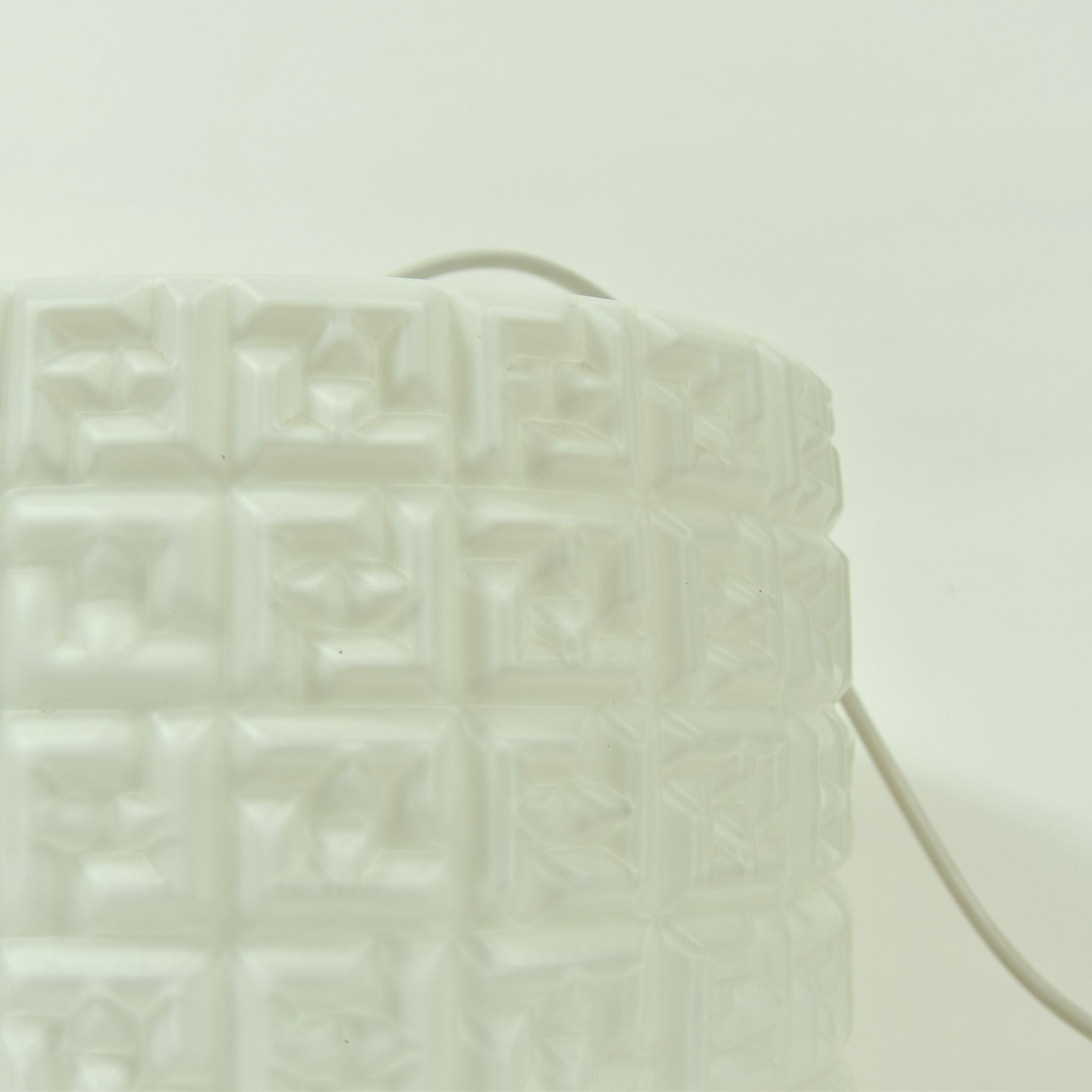 1970s white glass lamshade