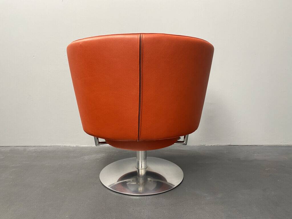 Fauteuil pivotant Circo en cuir rouge par Peter Maly pour Cor, Allemagne, années 1990