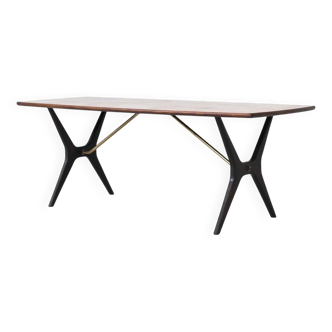 Table basse sculpturale Karl Ekselius en palissandre JOC Suède 1960