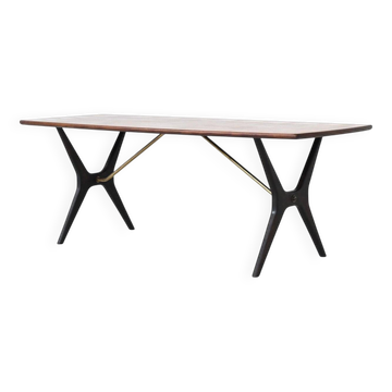 Table basse sculpturale Karl Ekselius en palissandre JOC Suède 1960
