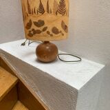 Lampe en boule bois