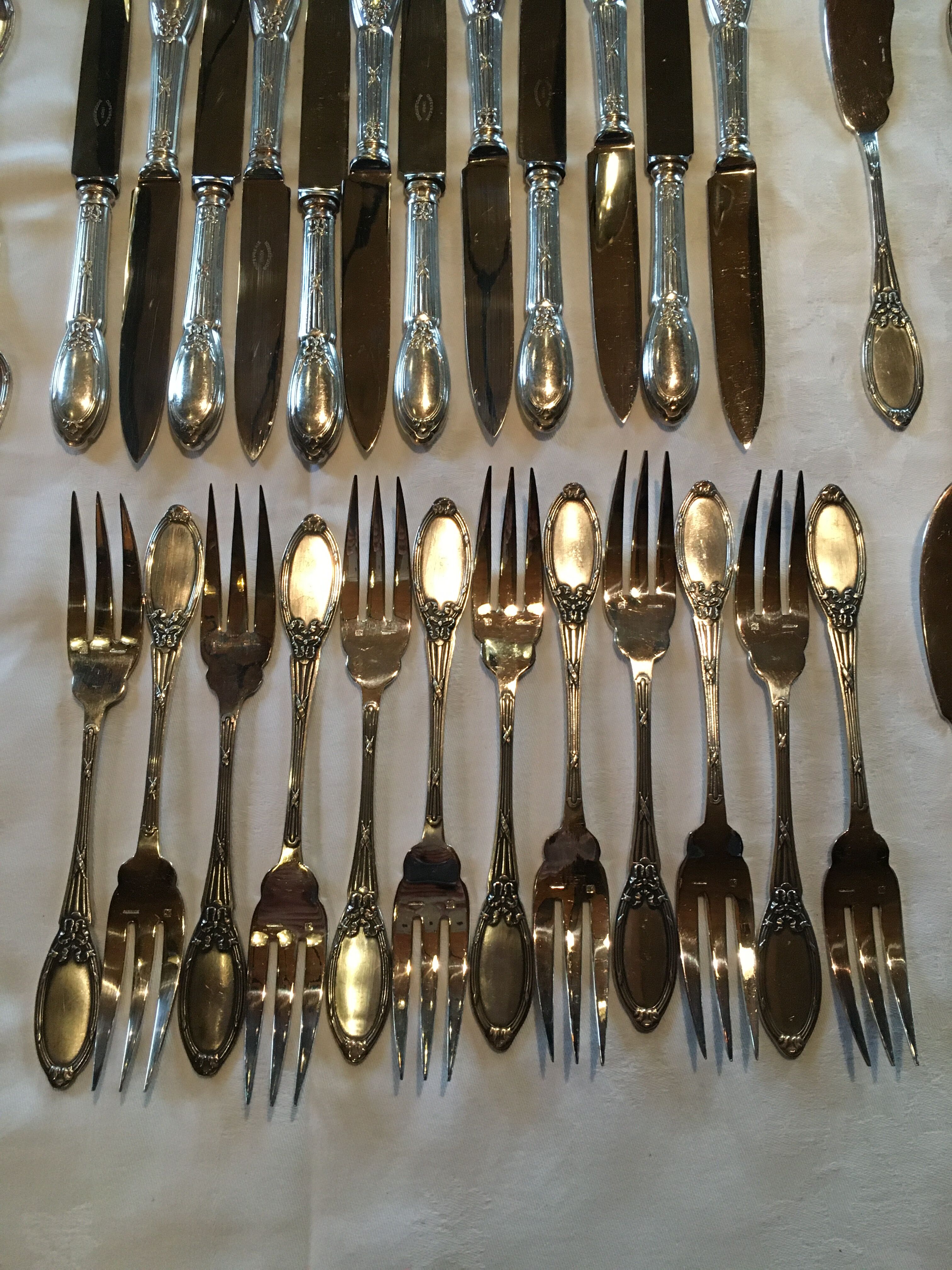 Cutlery housewife 12 people Boulenger Louis XVI