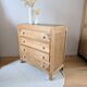 Art Deco chest of drawers in oak and porcelain