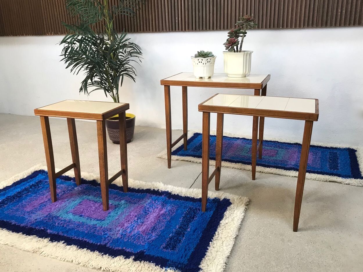 Modern abstract graphic rugs from Gilde, Germany 1960s, Set of 2