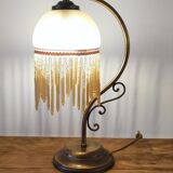 Lamp in glass paste and tassels