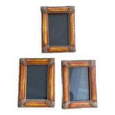 3 vintage frames with sheaves of wheat