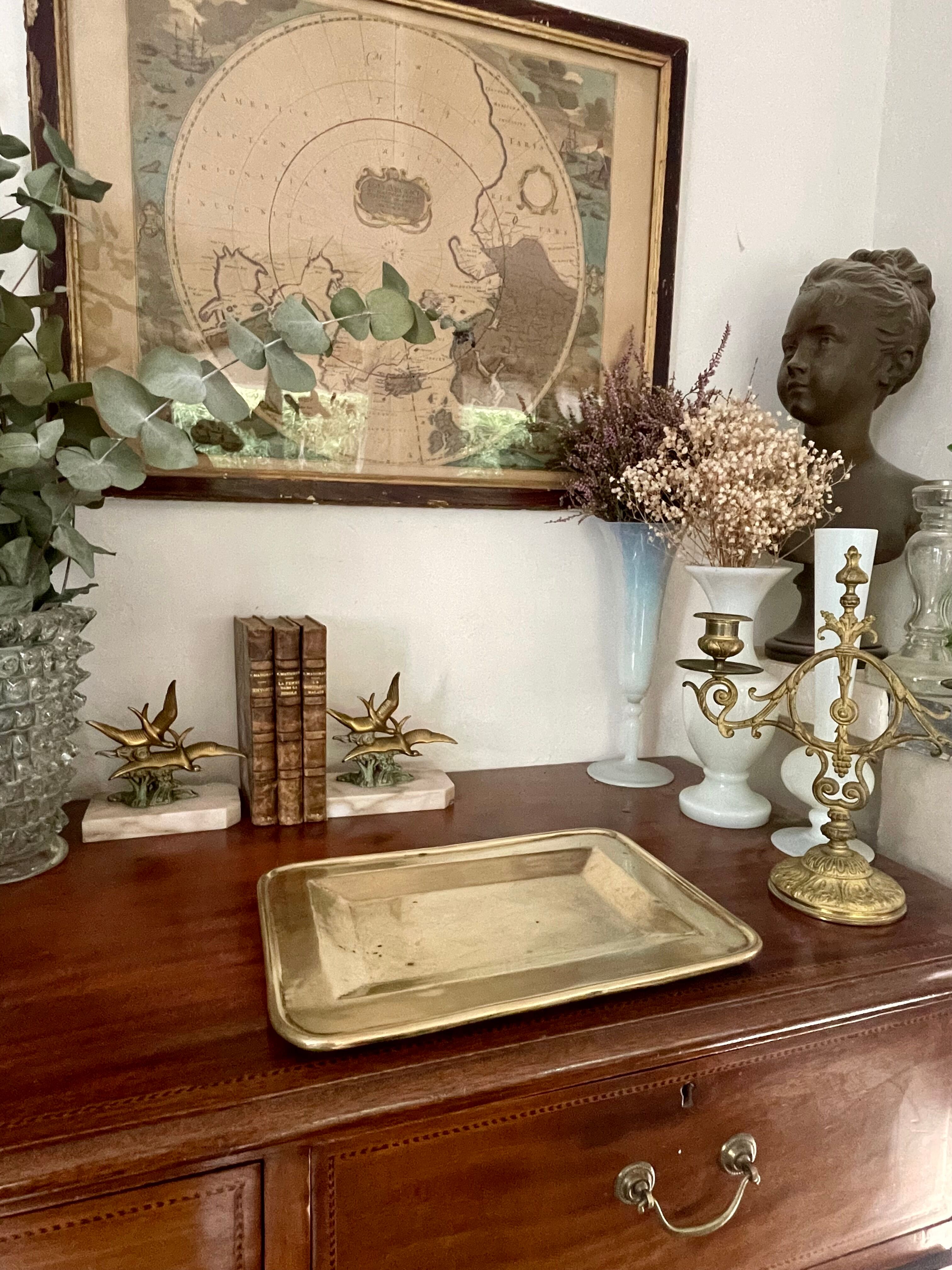 Solid brass tray