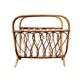 Vintage bamboo and wicker magazine rack