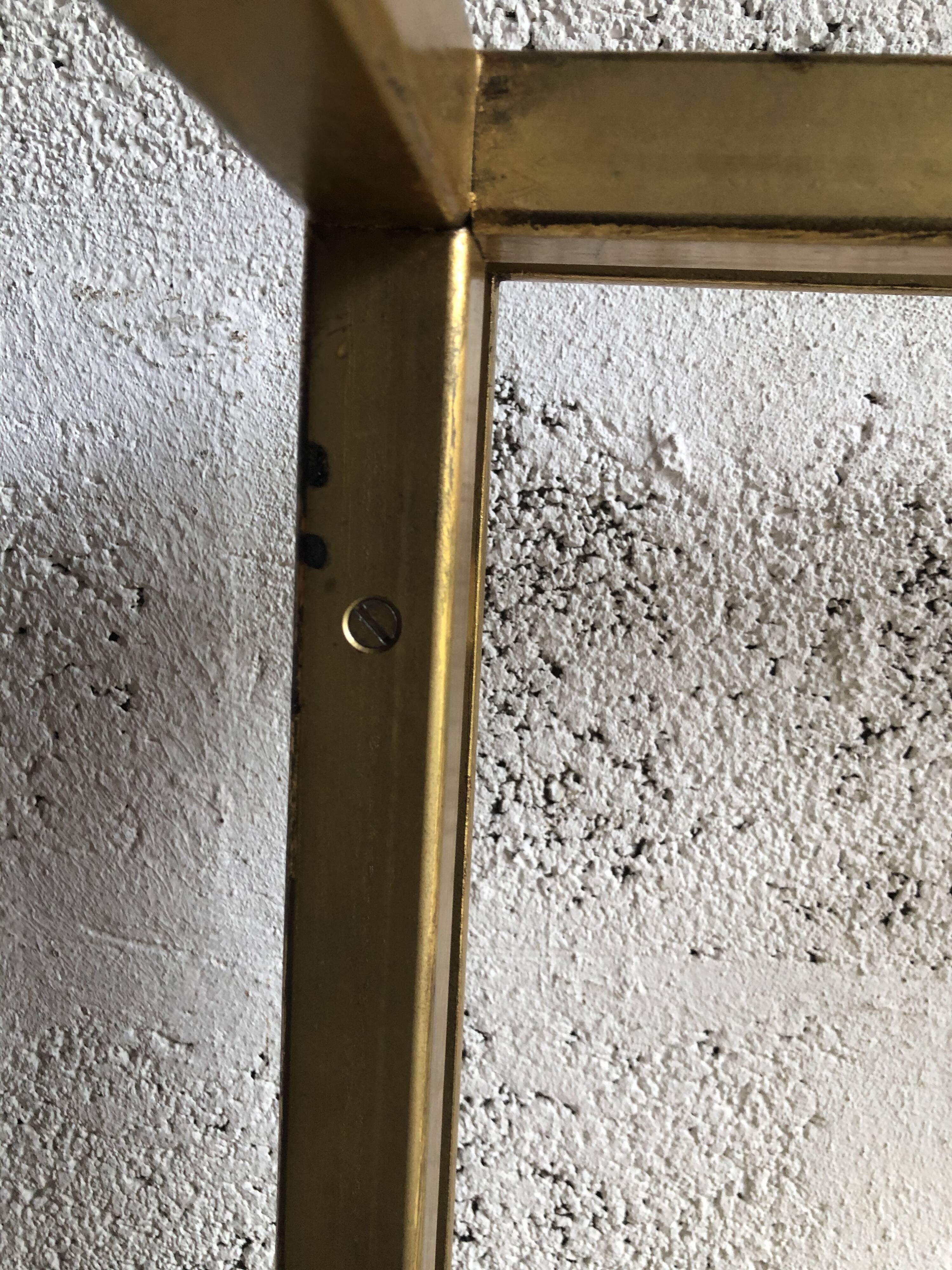 Related table bass dalle of verre and metal gold period 1960 design xx