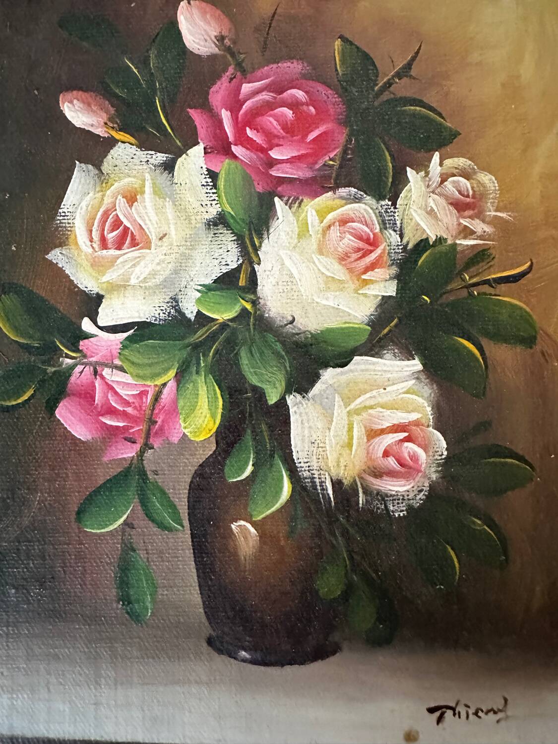 Still life - oil on wood