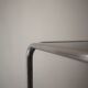 Fifth wheel console in chromed metal and smoked glass, design 1970