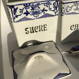 Pots à épices vers 1910 St Amand décor bleu