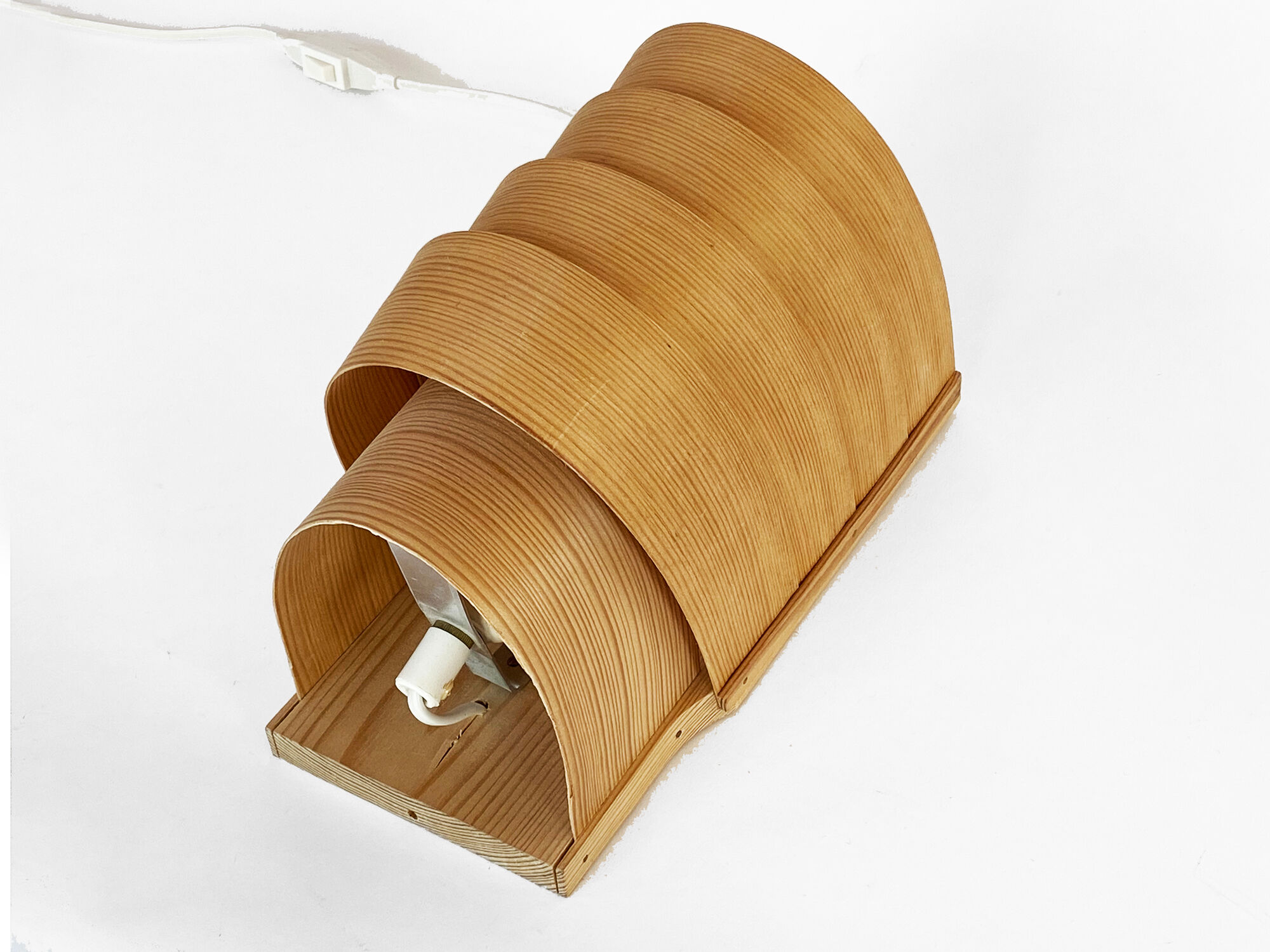 Pine veneer sconce, Sweden 1970