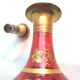 Small carafe Napoleon III red and gold Baccarat crystal, vine decoration
