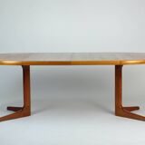 Vintage Teak Esstisch Dining Table Rund Erweiterbar Glostrup Danish Design