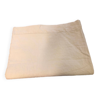 drap ancien en lin blanc