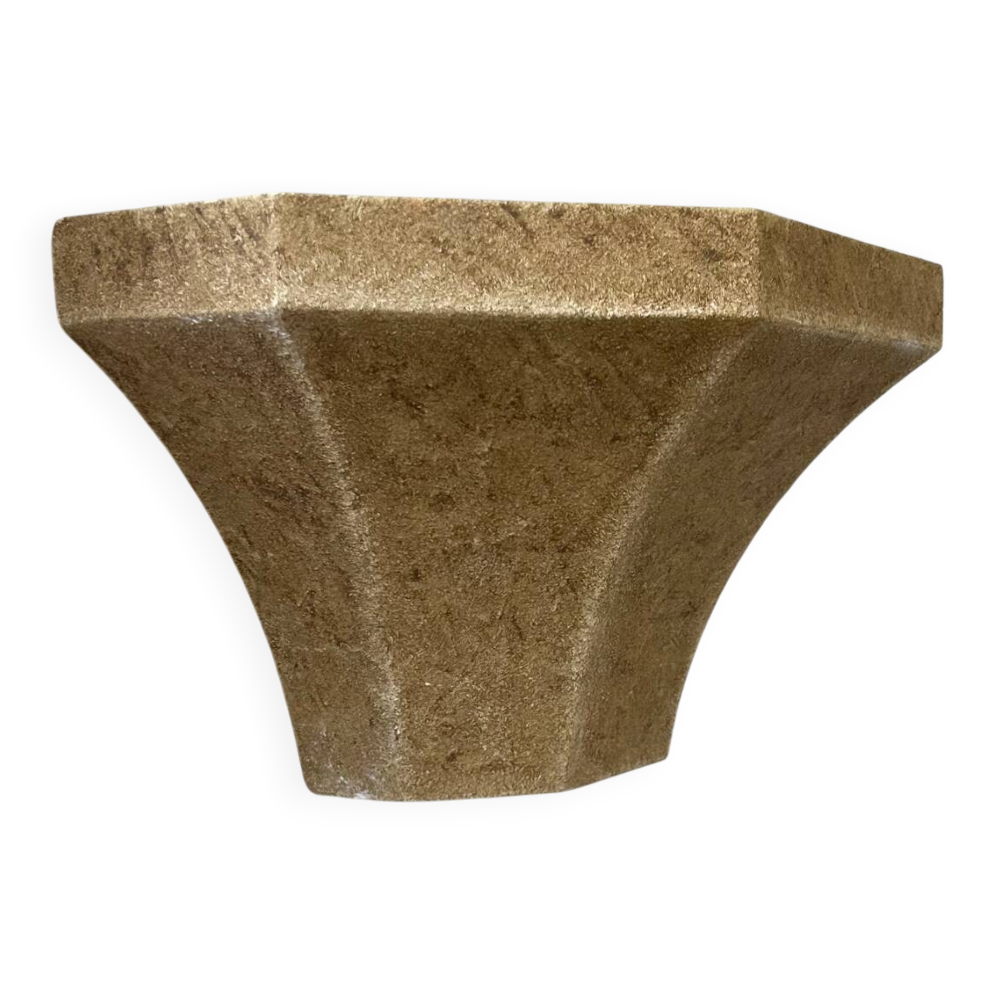 Vintage wall lamp, grainy beige plaster, France 1960