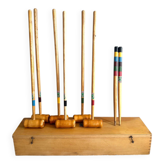 Antique croquet set, vintage croquet set in box