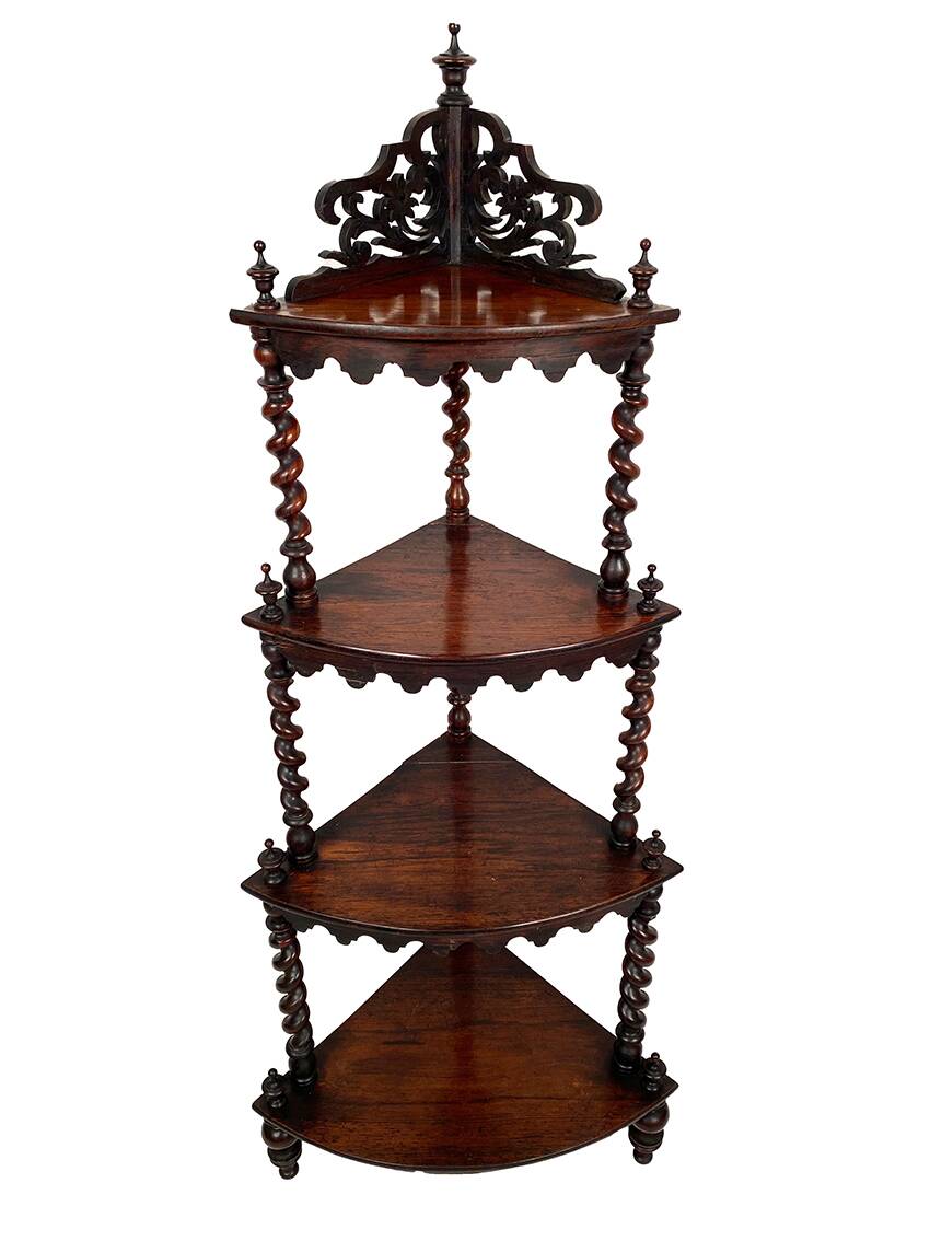 Rosewood corner shelf, Napoleon III period