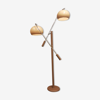 Space Age Counterbalance or Counterweight Floor Lamp with 2 Mushroom Shades from Dijkstra Lampen, 19