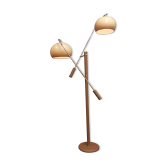 Space Age Counterbalance or Counterweight Floor Lamp with 2 Mushroom Shades from Dijkstra Lampen, 19