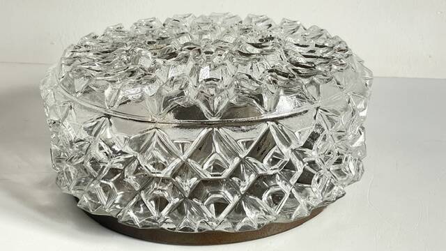 APPLIQUE Semi-Crystal Ceiling Light 1950s